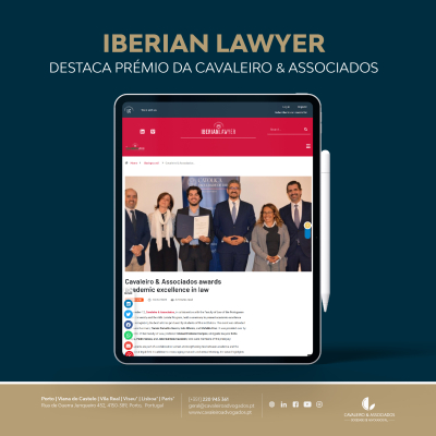 Iberian Lawyer destaca Prémio da Cavaleiro & Associados